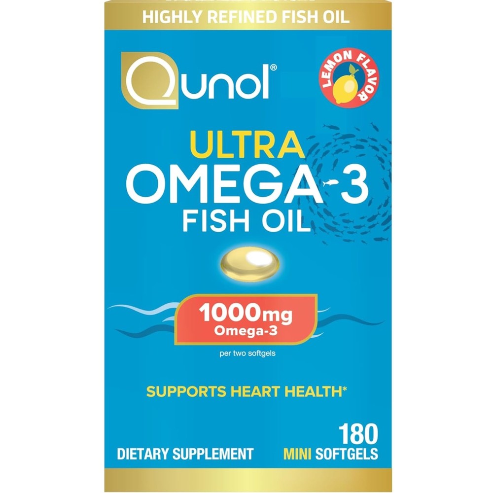 Fish Oil Omega 3 Mini Softgels, 1000mg Omega 3 EPA + DHA, Ultra Pure Suppleme…