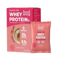 Foodstrong Whey Protein Concentrate Isolate, Coffee Flavour 6 Sachets