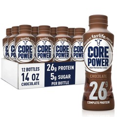core power protiein shake chocolate 26G bottle 140z 12 pack