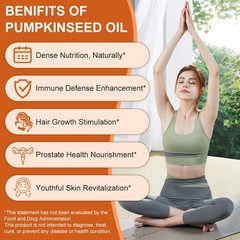 Pumpkin Seed Oil & Saw Palmetto 3000 mg 120 Softgel Capsules | Cold Pressed