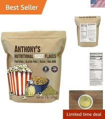 Nutritional Yeast Flakes, 1 lb, Fortified, Gluten Free, Non GMO,
