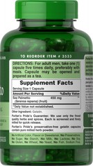 Puritan’s Pride Saw Palmetto 450 mg – 200 Capsules
