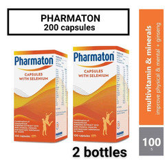 Pharmaton With Selenium 2 Bottles (200s) – Energy & Immune Support