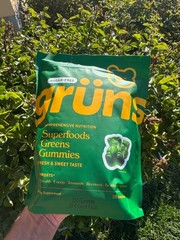 Gruns Adults Super Greens Gummies Bears NO SUGAR Superfood 28 Packs