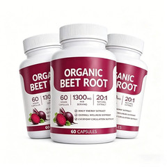 Organic Beet Root 20:1 Extract Capsules – Heart & Blood Pressure Support