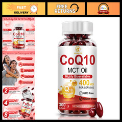 CoQ10 400mg Softgels – Extra Strength Antioxidant for Heart & Energy Health, Non