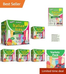 Delicious Fat-Free Italian Ice Freezer Bars, 96 Count – Real Fruit Juice Flavors