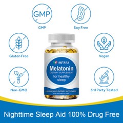 NEW Melatonin Capsules 10mg 10/60/120ct 1 Bottles Melatonin Capsules for Adults