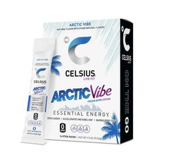 CELSIUS On The Go Energy Drink Mix, Arctic Vibe 14 Stick Pack Free Shipping.