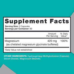 Magnesium Capsules 420Mg, 100% DV, High Absorption Magnesium Supplement, Extra S