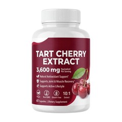 Good Grove Nature Tart Cherry Extract Capsules,3600 mg,Vegan Non-GMO,60 Capsule