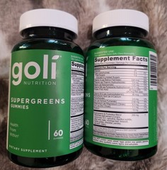 2 Bottles Goli Supergreens Gummies EXP 1/2026