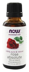 Now Foods Pure Rose Absolute 5% Essential Oil Blend 1oz For Diffusers & Burners