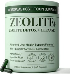 Plus+Ultra 8-in-1 Zeolite Detox for Adults – Clinoptilolite Zeolite Binder & Ful