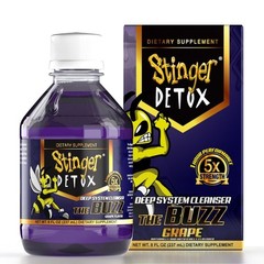 Stinger 1-Hour Detox Liquid Drink 5x Strength Grape 8oz The Buzz Cleanser