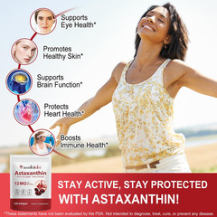 ZUZOKKAHA Astaxanthin Supplements 12Mg – 120 Softgels | Premium Natural Antio…