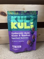 Kuli Kuli Superfood Gummies Berry Beautiful, Sour Berry, 60 Ct, Exp 12/2026