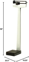 Professional Mechanical Beam Medical Scale Physician Balance, Alloy Steel, White
