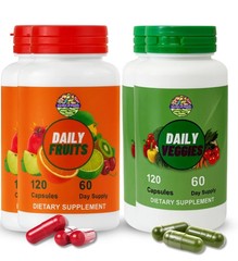 Garden Of Health! Daily Fruits Veggies Capsules Whole Food Supplement 240 Capsul