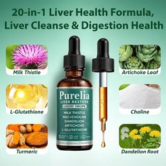 Liver Purelia Restore Drops – With Milk Thistle, L-Glutathione 60ml