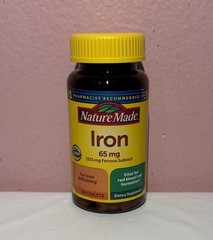 Nature Made Iron 65 mg 325 mg Ferrous Sulfate Tablets Dietary Supplement 3 Pack