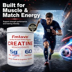 Unflavored CREATINE Monohydrate Powder Micronized For Men & Women 60 Servings