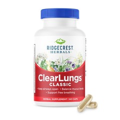 RidgeCrest Herbals ClearLungs Classic, Daily Health 1 Count (Pack of 60)