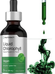 Horbäach Liquid Chlorophyll Drops | Natural Peppermint Flavor | Vega