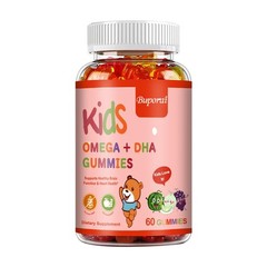 OMEGA + DHA 60pcs, with Vitamin D, Calcium for Children, Healthy Brain & Vision