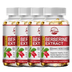 Premium Berberine HCL Extract 1200mg Healthy Cholesterol Anti-inflammatory