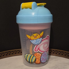 G FUEL Easter Shaker Bottle Flip Lock Lid Mixer Plastic Bunny Chick Blue/Yellow