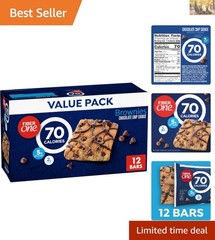 Guilt-Free 70 Calorie Brownies – Chocolate Chip Cookie Snack Bars, 12 Ct Pack