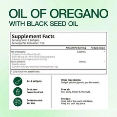 VivoNu Oil of Oregano Capsules | 6000mg Oil of Oregano with Black Seed Oil