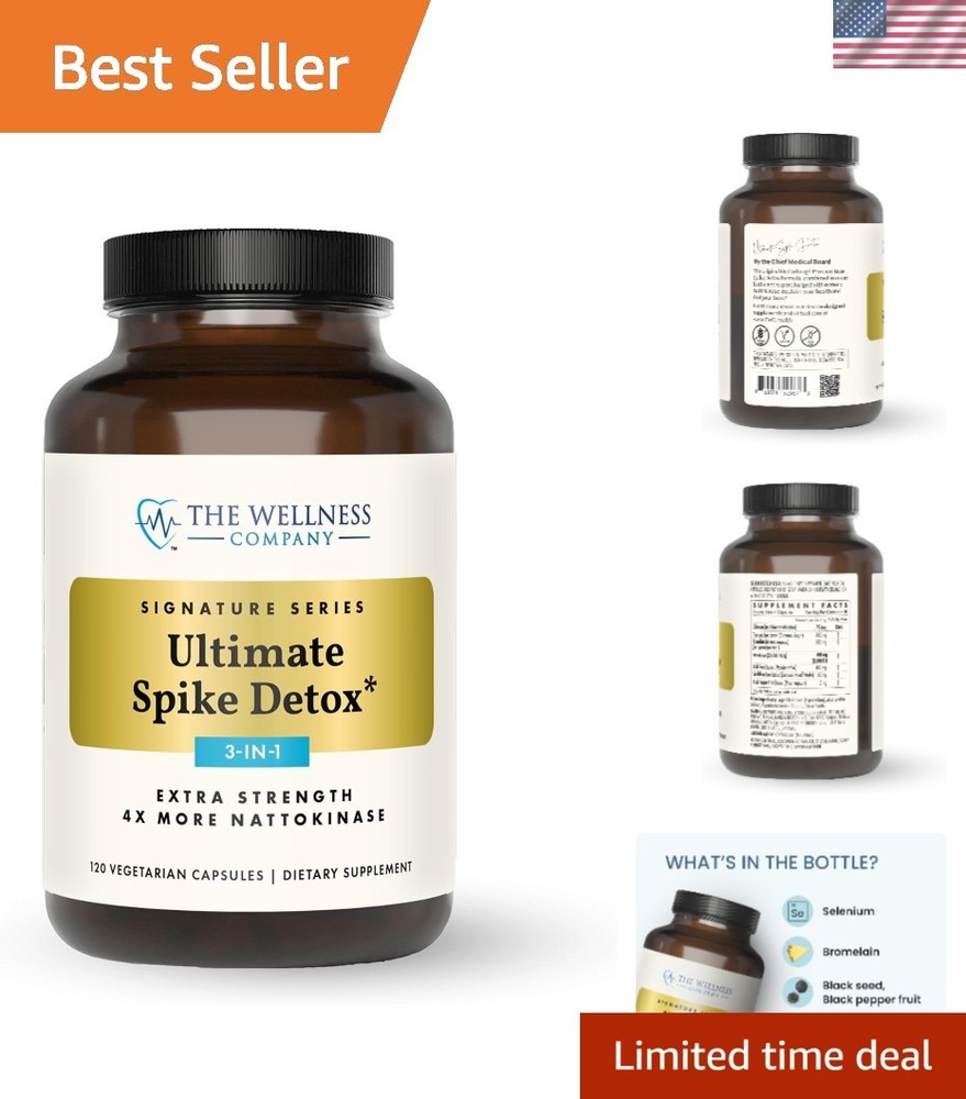 Ultimate Spike Detox – Dr. McCullough Designed – 3-in-1 Nattokinase, Turmeric…