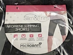 SLIM & TRIM NEOPRENE SLIMMING SHORTS NEW WITH TAG (GRAY TRIM) CHOOSE YOUR SIZE