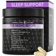 Formulation Factory The Night Before Magnesium Glycinate Sleep Aid, 10in1 Sle…