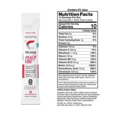 CELSIUS On The Go Energy Drink Mix, Peach Vibe,14 Stick Pack.
