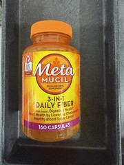 Metamucil 3-in-1 Daily Fiber Supplement 160 Capsules, Exp 10/2026