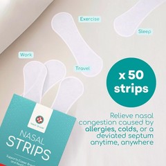 Nasal Strips, 100 Pack – Clear – Single Use Nasal Dilator Strips, Opens Nasal…