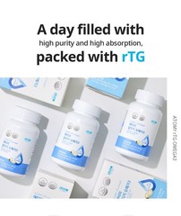 Atomy rTG Omega-3 EPA DHA 180 Softgels Vitamin E High Bioavailability Patented