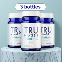 Tru 3PCS Niagen Nicotinamide Riboside Chloride 300 mg 90 NR Vegetarian Caps