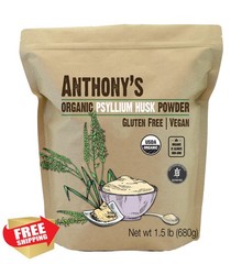Anthony’s 1.5 lb Organic Psyllium Husk Powder