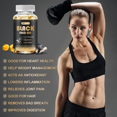 1000mg Black Seed Oil,Premium Cold Pressed,Non-GMO,Vegan,Premium Black Seed 240p