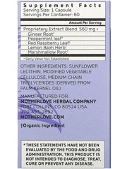 MORNING SICKNESS Remedy BLEND 60 Liquid Capsules For Pregnancy Nausea Motherlove
