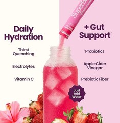 Blume SuperBelly Gut Health and On-The-Go Hydration Packets, Sugar-Free,…