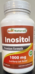 Best Naturals Inositol 1000mg Mood Support Vegetarian Gluten-Free 60 Tablets
