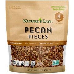 Nature’s Eats, Pecan Pieces, 16 Oz 1 Pound (Pack of 1)