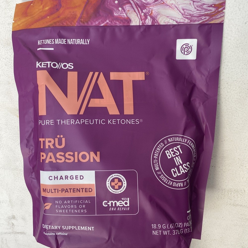 Prüvit Ketones NAT 20 Packets Charged TRÜ PASSION / FREE SHIPPING Exp 03/ 26 Nw