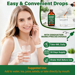 Thyroid Support Complex Liquid Drops for Women & Men – High Potency Iodine, Zinc
