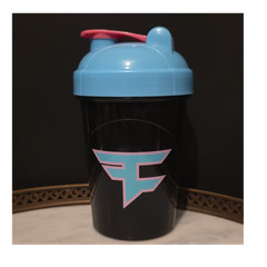 G FUEL Shaker Bottle FaZe Clan Black/Blue/Pink Flip Lock 16 fl oz Plastic